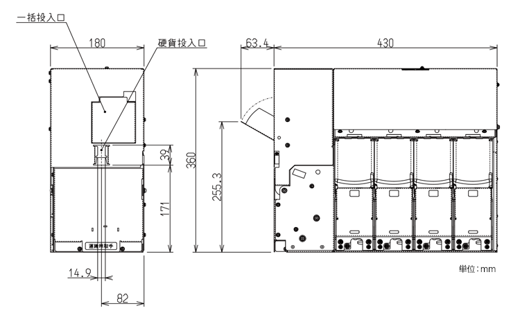 ESM-38XXシリーズ外形寸法図