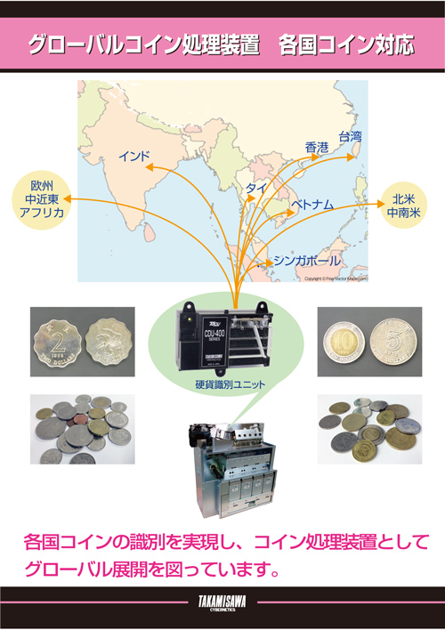 グローバルコイン処理装置販売展開